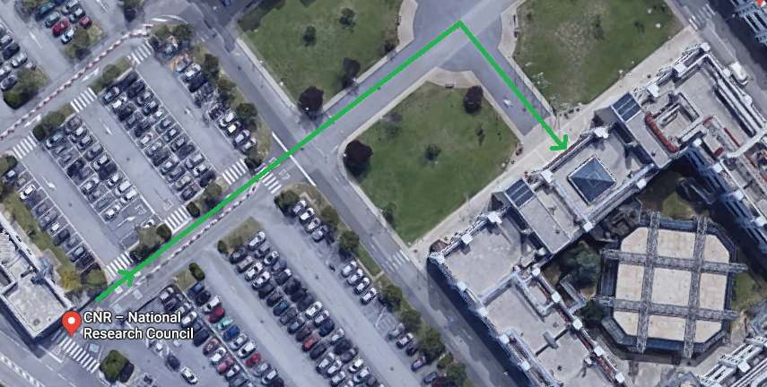 map of CNR Area Entrance to Building A